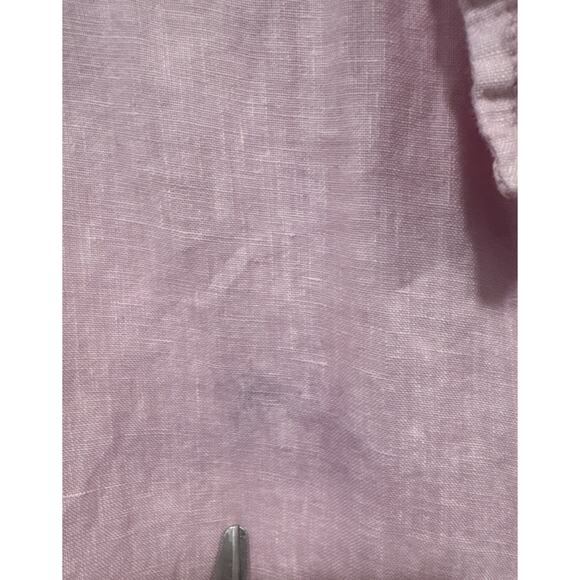 Haris Cotton Pink Linen Shirt Men's Size Small Long Sleeve Button Down READ - Picture 7 of 9